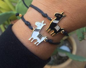 Pair of llama bracelets