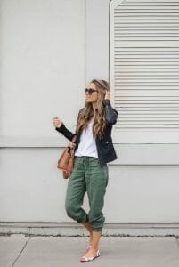 Colorful Flats and Green Joggers