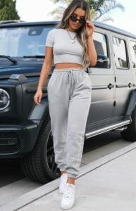 Cropped Top and Jogger Pants