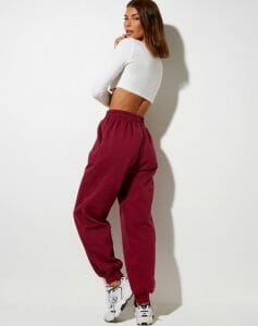 Roider Jogger in Burgundy Plus White Rubber Shoes
