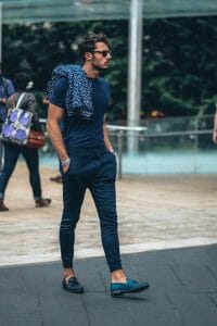 A Fit Tee and Loafers