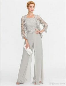 Feel Bejeweled In Gray-lace Blouse