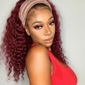 Red Dye-fused Wigs