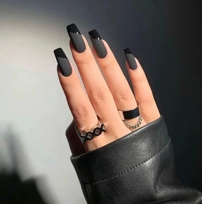 25 Dazzling Black Nail Designs to Try: Gothic Glam