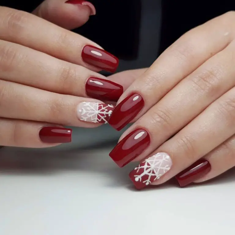 21 Red Christmas Nail Designs to Spread Holiday Cheer: Holly Jolly Nails